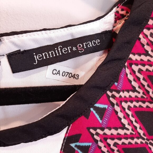 JENNIFER & GRACE Sleeveless Aztec Trim Flowy - Picture 12 of 13